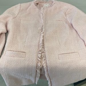 Venus Blush Pink Tweed Long Length Blazer w/Pockets- 2 size 12